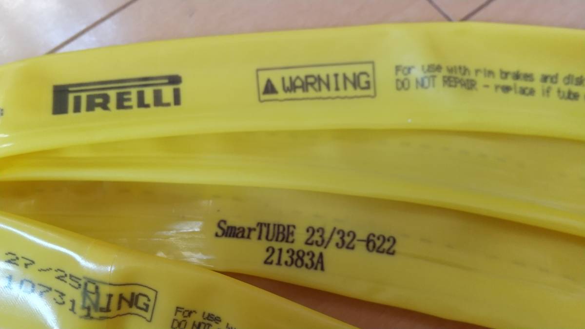 未使用 PIRELLI ( ピレリ ) P ZERO SMARTUBE ( P ゼロ スマートチューブ ) イエロー 700×23/32C 60mm２本