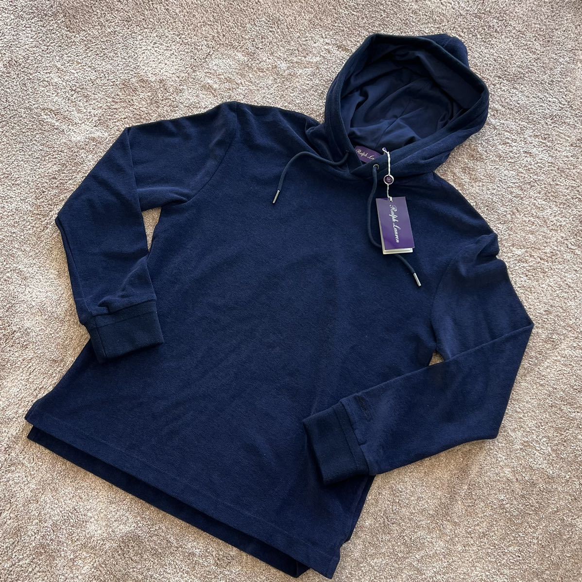 6.5万円未使用 RALPH LAUREN PURPLE LABEL パイル地 スウェット 