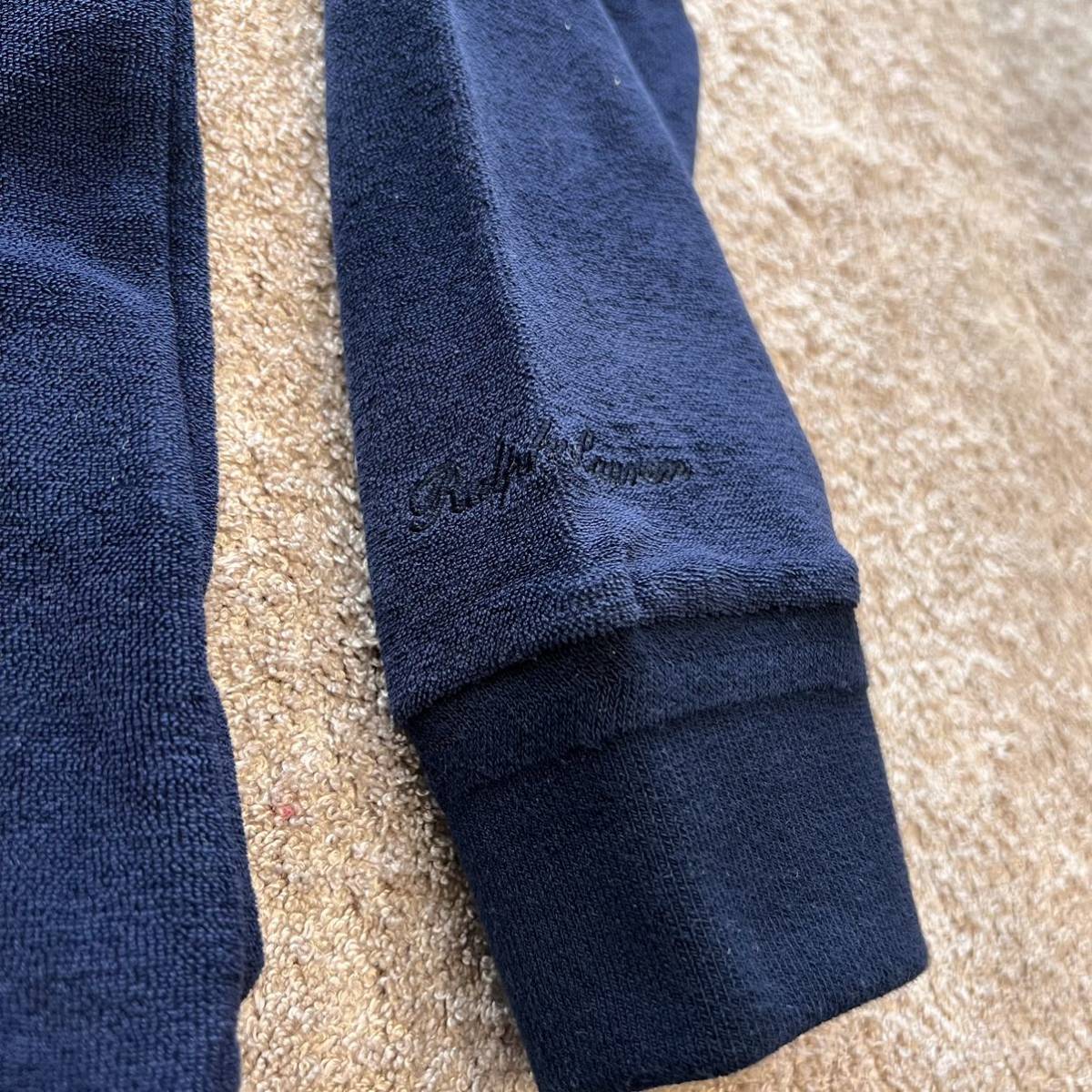 6.5万円未使用 RALPH LAUREN PURPLE LABEL パイル地 スウェット 