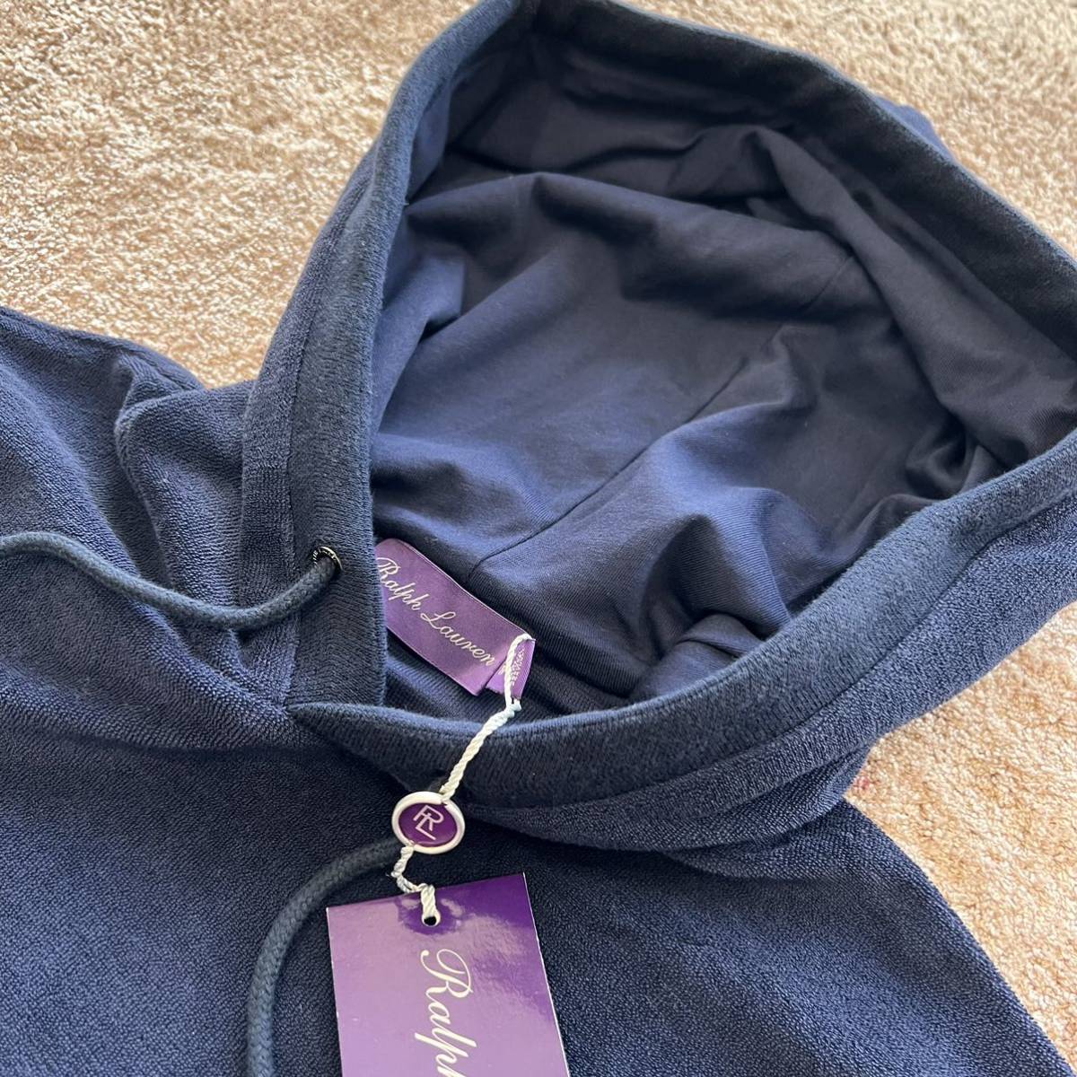 6.5万円未使用 RALPH LAUREN PURPLE LABEL パイル地 スウェット 