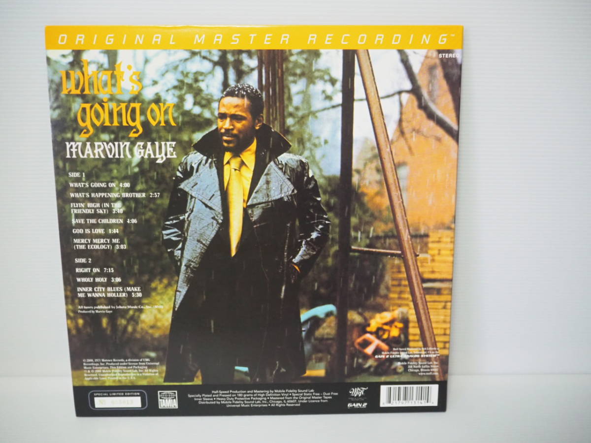 綺麗【MFSL高音質盤LP】MARVIN GAYE / WHAT'S GOING ON （モービル