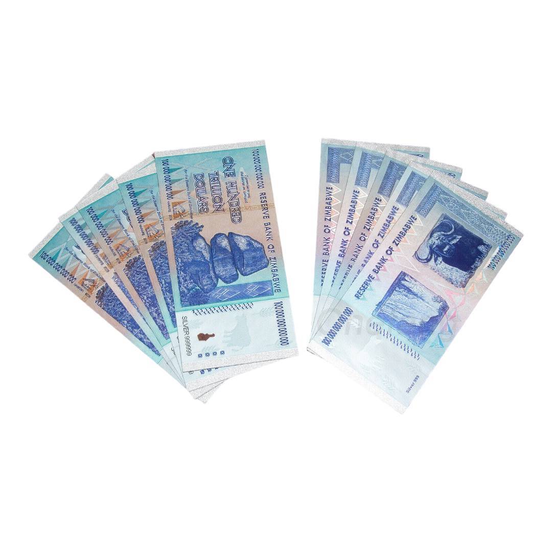 鑑定書付き・ジンバブエ100】貴重 100兆 ジンバブエドル紙幣 新品未