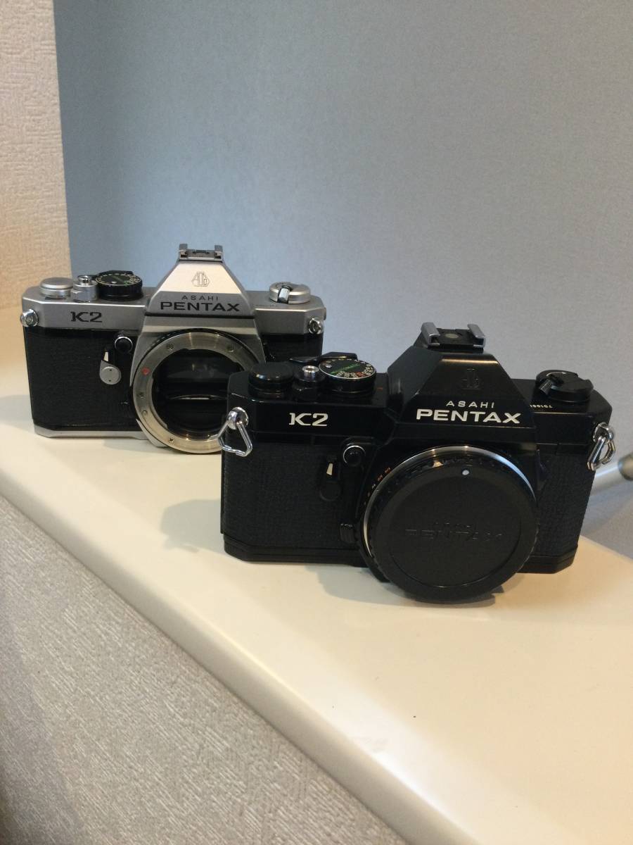 アサヒペンタックスK2 シルバー・ブラックボディ2個（ジャンク）