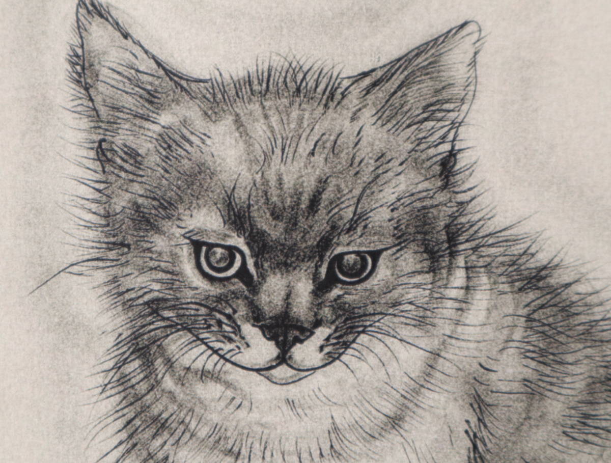 藤田嗣治 エスタンプリトグラフ 黒い猫 7/100 藤田嗣治 エスタンプ