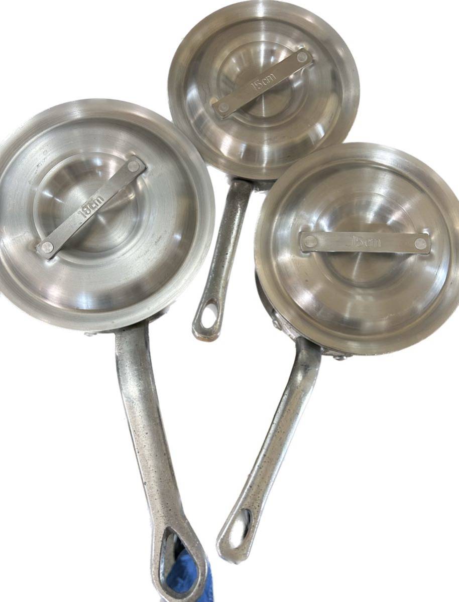 業務用 アルミ片手鍋　3点セット 下村企販 取手の取れる 片手鍋 3点セット 片手鍋 アルミ 厚手片手