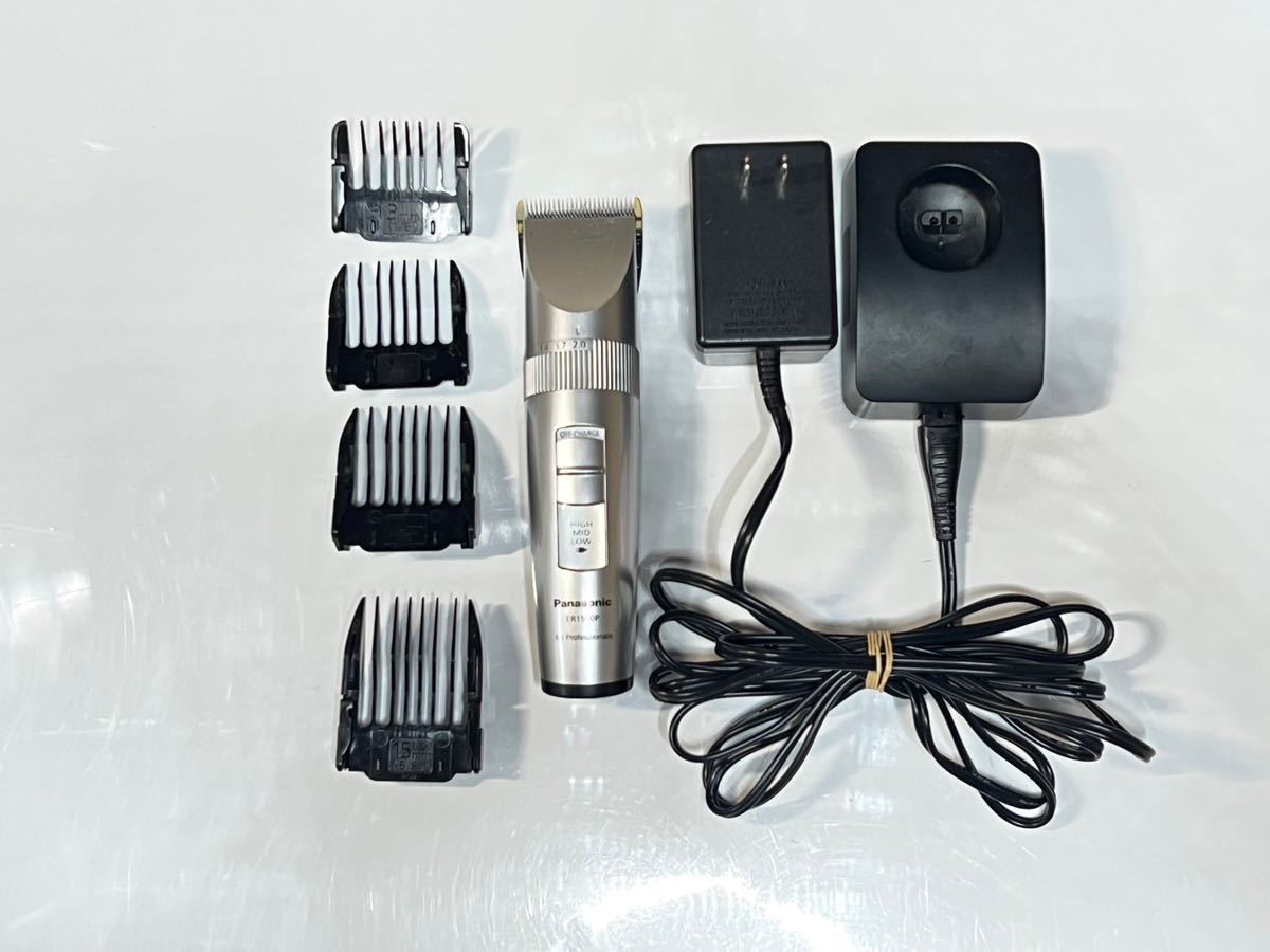 ◇ 理容　電動バリカン Panasonic ER-1510P 動作OK アタッチメント4個付き