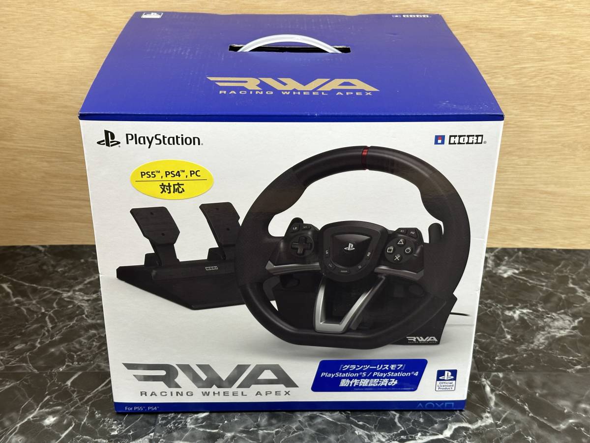 【中古/ゲーム周辺】HORI レーシングホイールエイペックス APEX for PlayStation5， PlayStation4， PC