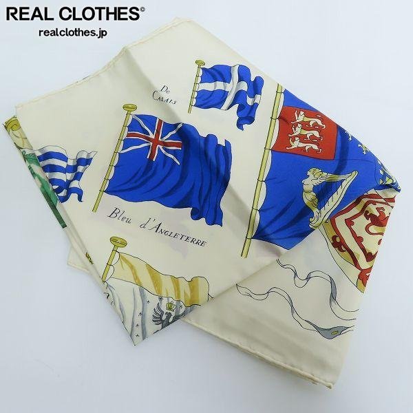 HERMES/エルメス カレ90 ROYALｄ’ANGLETERRE 船旗柄 シルクスカーフ /LPL