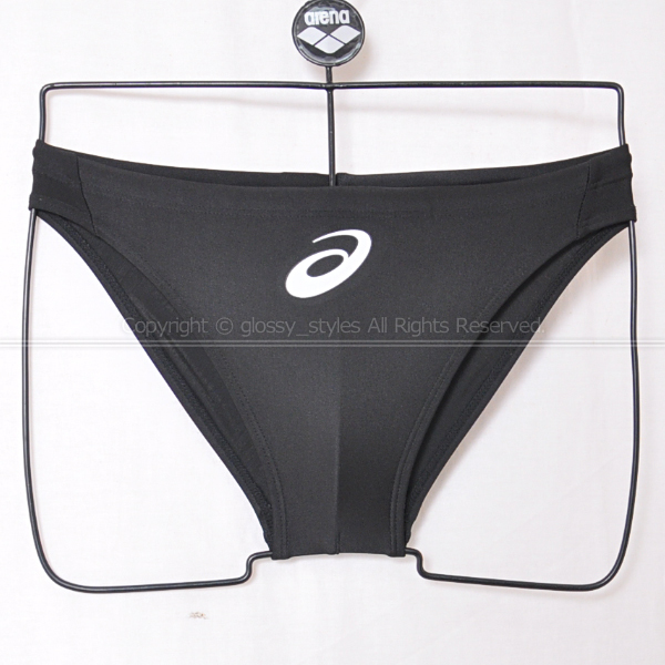 K1784-01■asics アシックス 別注スパイラルカット 競パン メンズビキニ競泳水着 ブーメラン 2161A218 ブラック XS