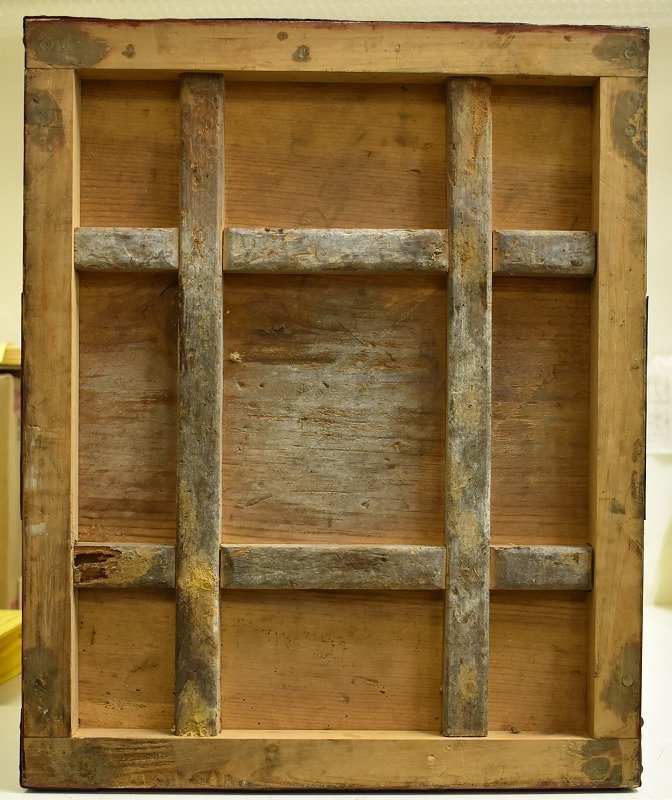 竜M989◇時代物 船箪笥 舟箪笥 鉄金具装飾 約16.5kg 船金庫 小箪笥