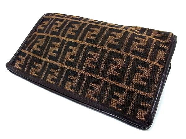 1円 FENDI フェンディ ヴィンテージ ズッカ柄 キャンバス×レザー