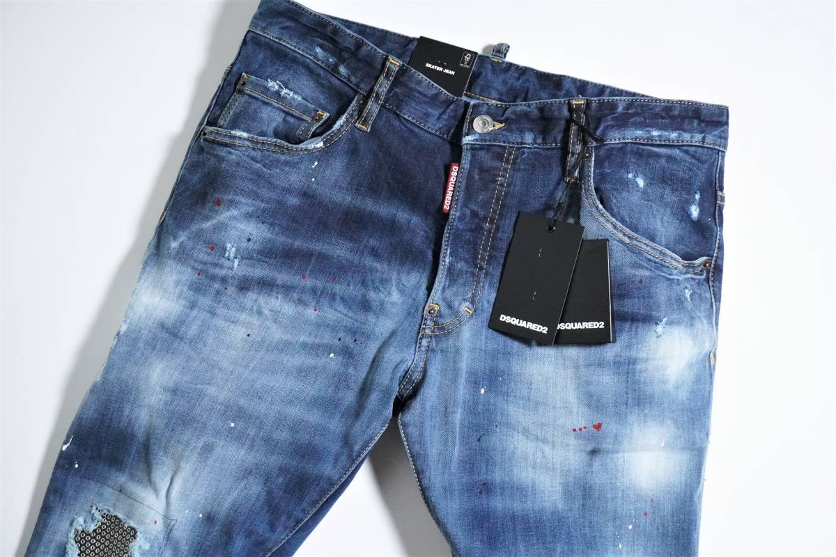 新品正規品】12万 52 Dsquared2 ディースクエアード SKATER JEAN 