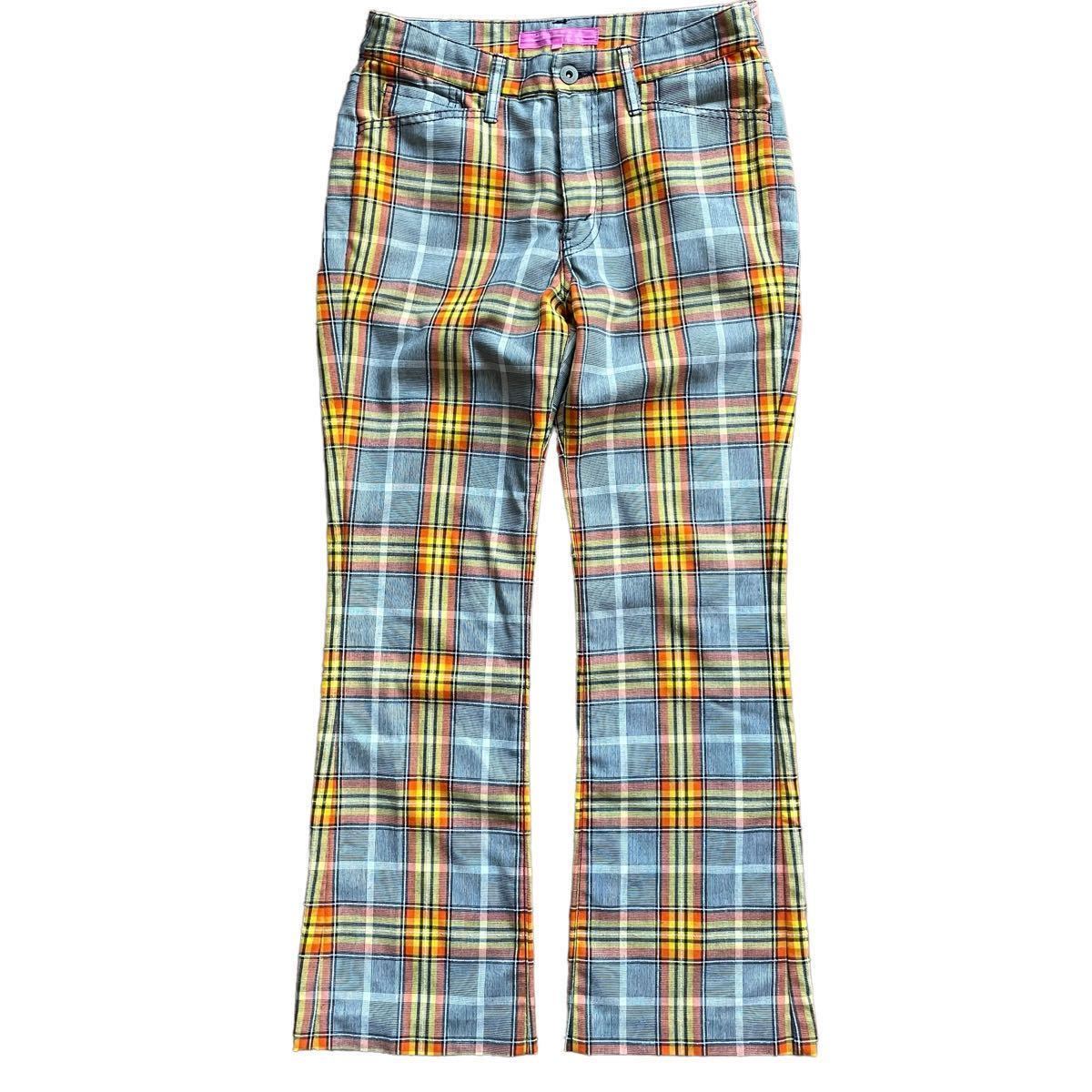 Pantalon Junya Watanabe Vintage 2005 - Motif Carré (Plaid), Longueur 3/4, Taille S, Japon