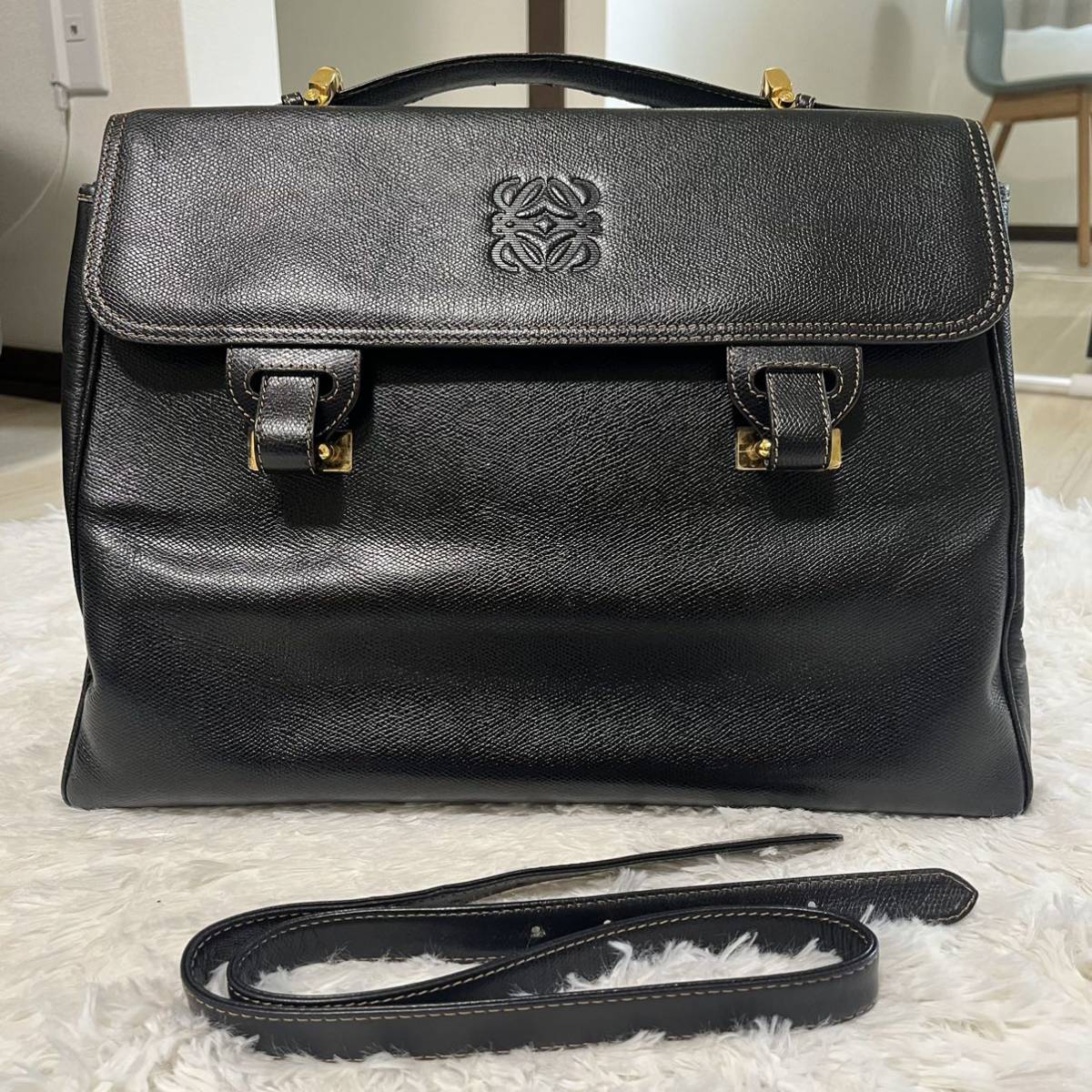 希少 激レア 1円〜 1円スタート LOEWE ロエベ ビジネスバッグ 