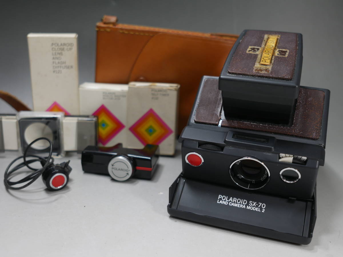 ◇POLAROID【SX-70】LAND CAMERA MODEL 2 ポラロイドカメラ 茶×黒 USED 