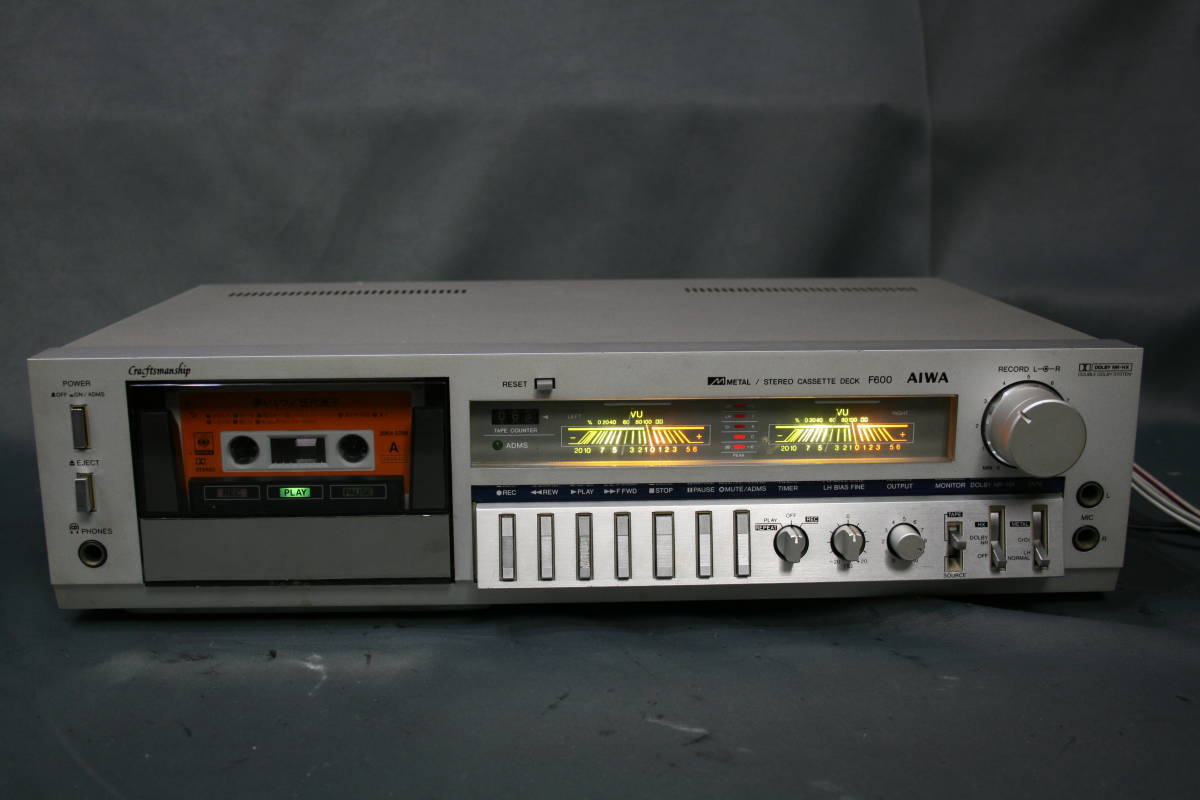 AIWA/3ヘッドカセットデッキ F-600修理動作品ジャンク品扱い AIWA AD-F600