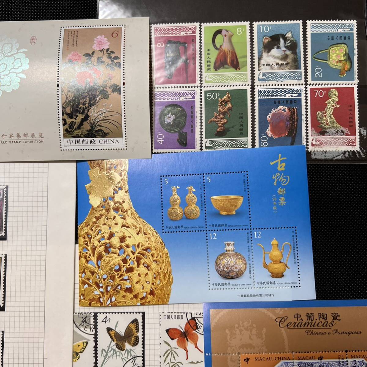 ◇希少◇中国切手 バラ計38枚 注文消◇特44 きくシリーズ