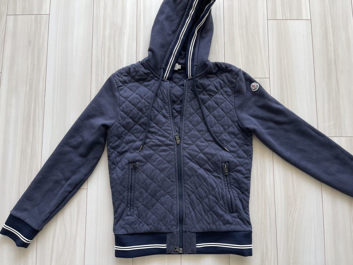 モンクレール　MONCLERフード付きスェットジャンパーSネービー