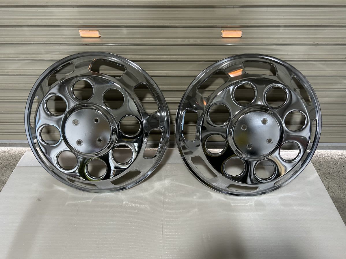 鏡面ステンレス製 大型車用 22.5インチ ホイール マーカー スピンナー 4個