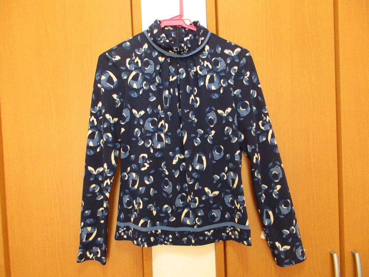 美品☆ハナエ モリ HANAE MORI 素敵なハイネック ブラウス サイズL