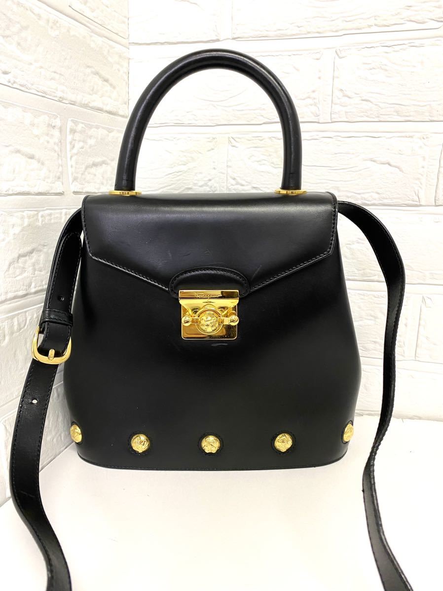 良品 Salvatore Ferragamo ヴァラ ハンドバッグ トートバッグ
