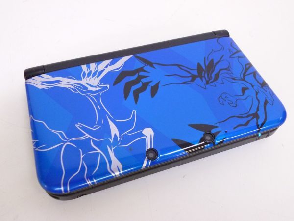W572-N26-276◎ 任天堂 Nintendo 3DS LL SPR-001 ポケットモンスターXパック ゼルネアス・イベルタルブルー 初期化 通電確認済 現状品①◎