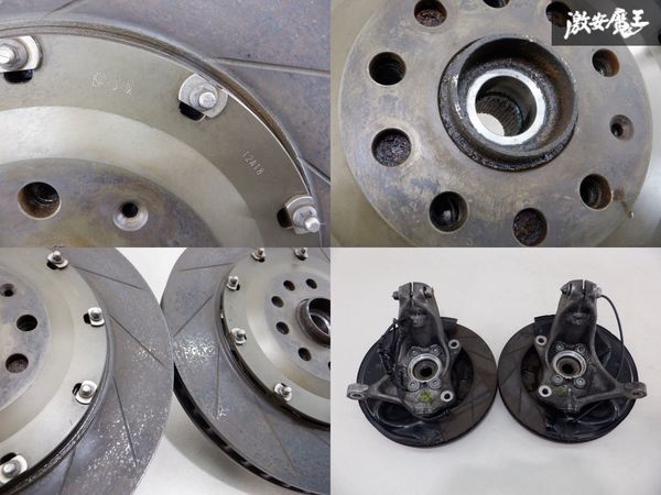 Audi アウディ TTSクーペ 8J brembo ブレンボ キャリパー 6POT Rdd ローター 社外メッシュホース 純正 ハブ ナックル フロント 左右 棚F1 TT Audi brembo ヴォッセ HF-2 V-1車