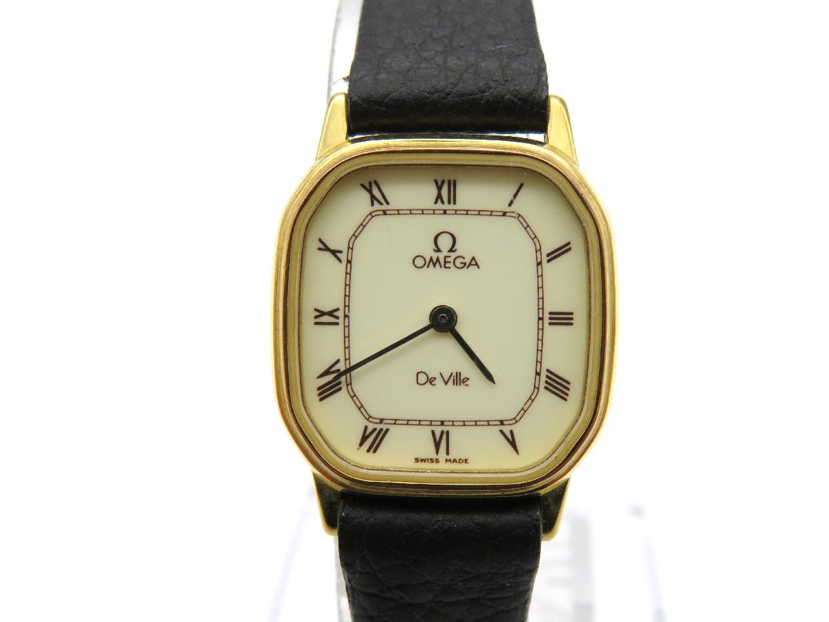 1円スタート】【箱付き】OMEGA オメガ ジュネーブ GP×SS オーバル
