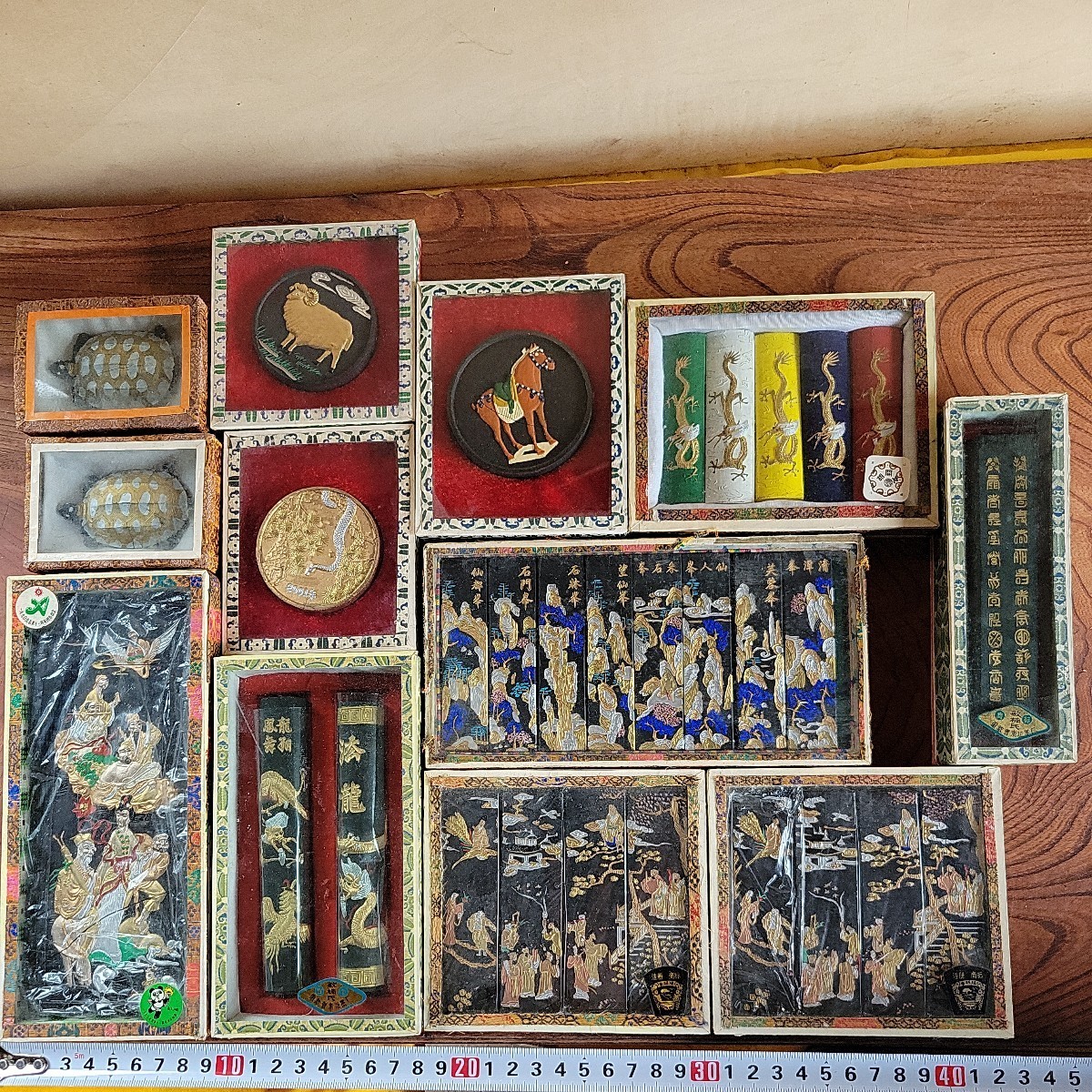 ☆時代物☆中国☆端渓硯☆木箱入り☆書道 時代物☆中国☆端渓硯☆木 甲