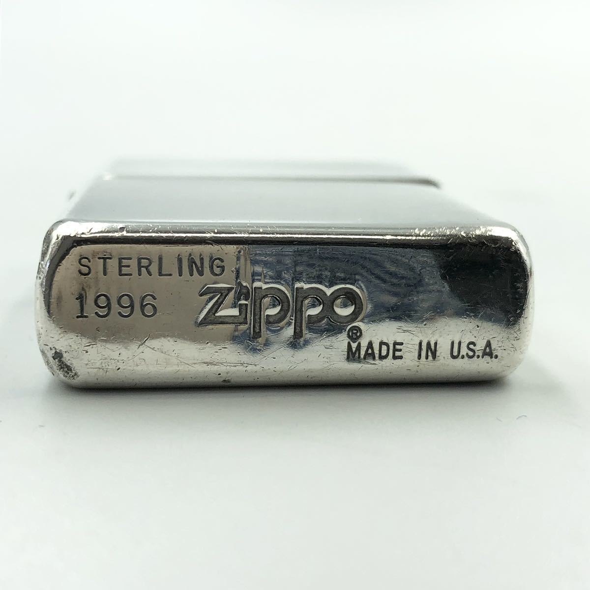 Sterling Silver Zippo Lighter High Vintage Design Slashes