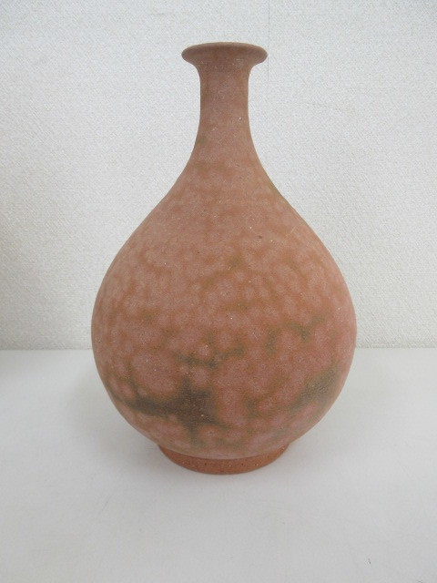 萩焼 十三代 坂田泥華 造 萩 四方 花入 共箱 花瓶 花生 花器 新品 未使用 ek029☆坂田泥華萩焼 花生花瓶 未使用品 未使用(花器、壷)｜売買された