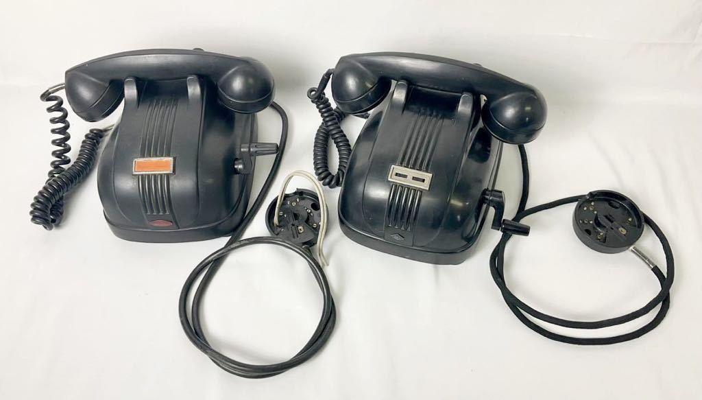 レトロ 黒電話 4号/M/磁石式/電話機/昭和/沖電機工業株式会社/日立