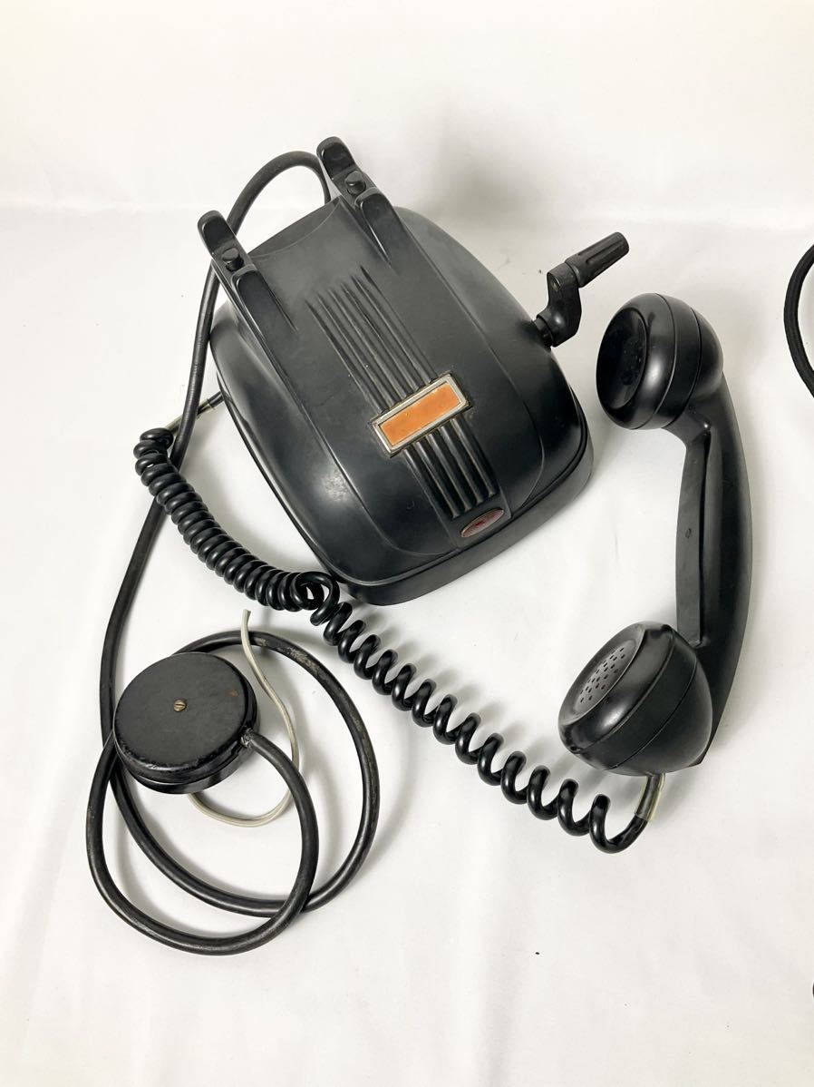 レトロ 黒電話 4号/M/磁石式/電話機/昭和/沖電機工業株式会社/日立