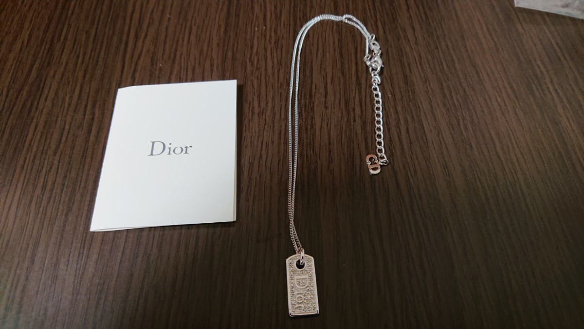 クリスチャンディオール ネックレス ロゴプレート ネックレス Dior