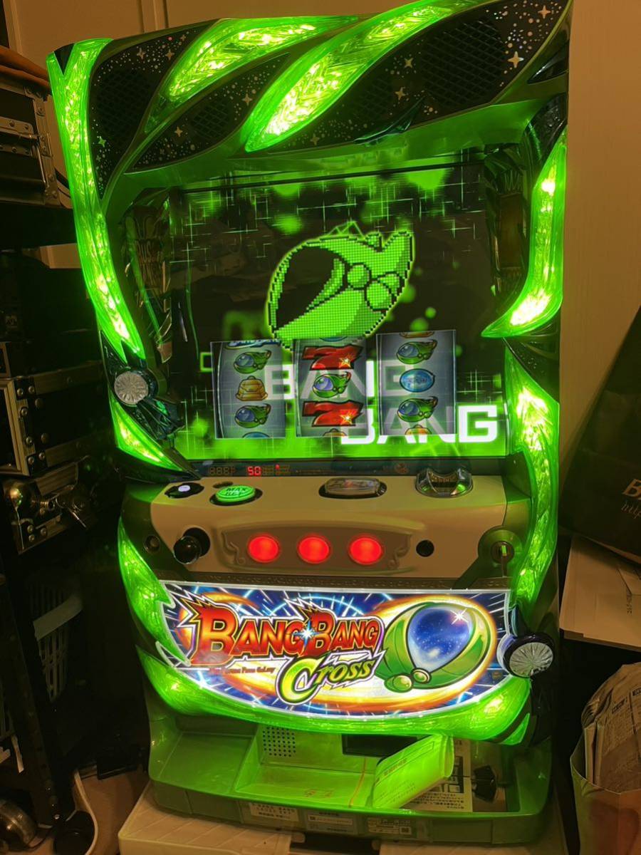 パチスロ実機】バンバンクロス(コイン不要機)美品