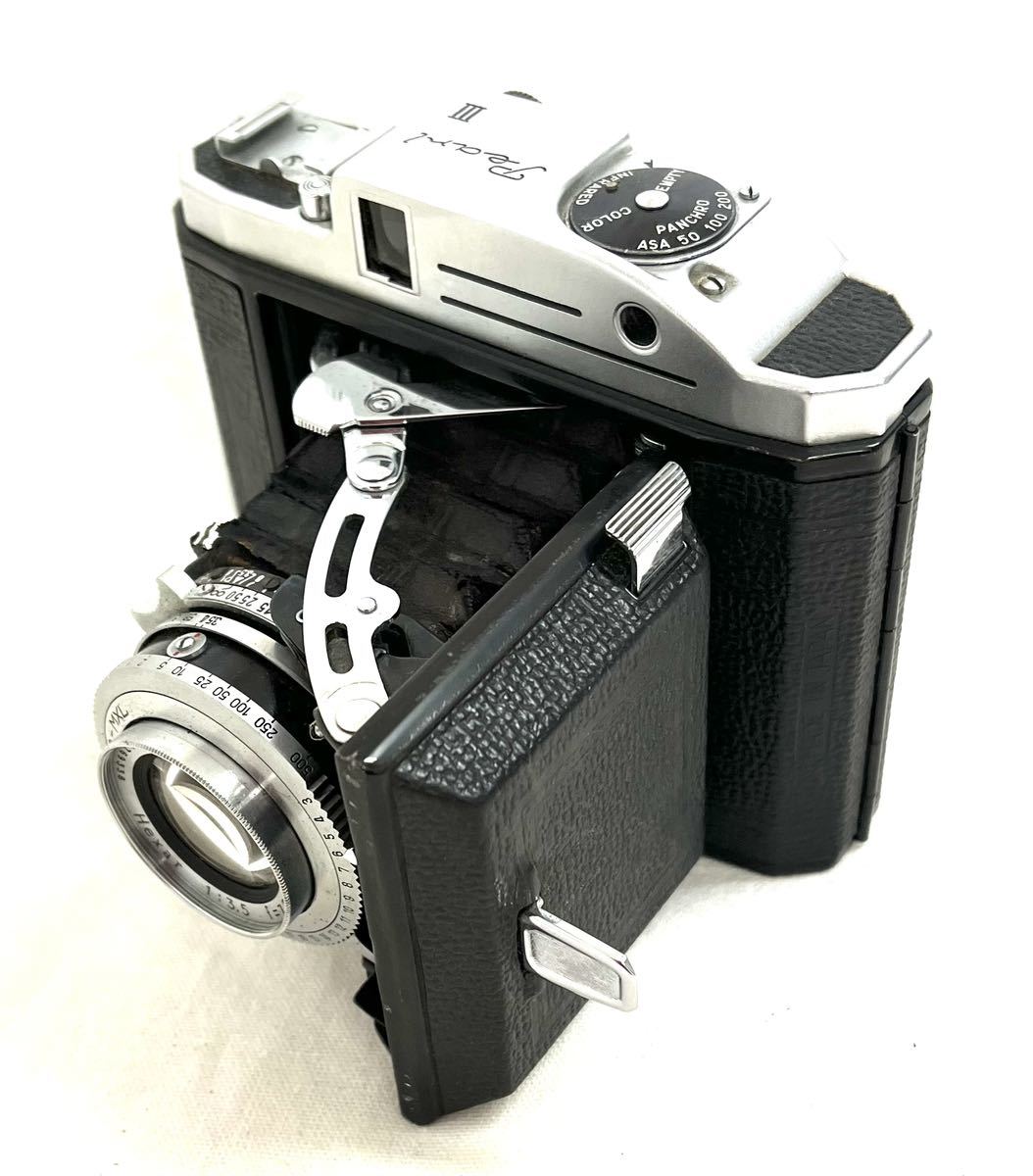 美品完動品！小西六 Pearl III パール３蛇腹カメラ F3.5 Hexar 美品完動品！小西六 Pearl III パール3蛇腹カメラ F3.5 Hexar