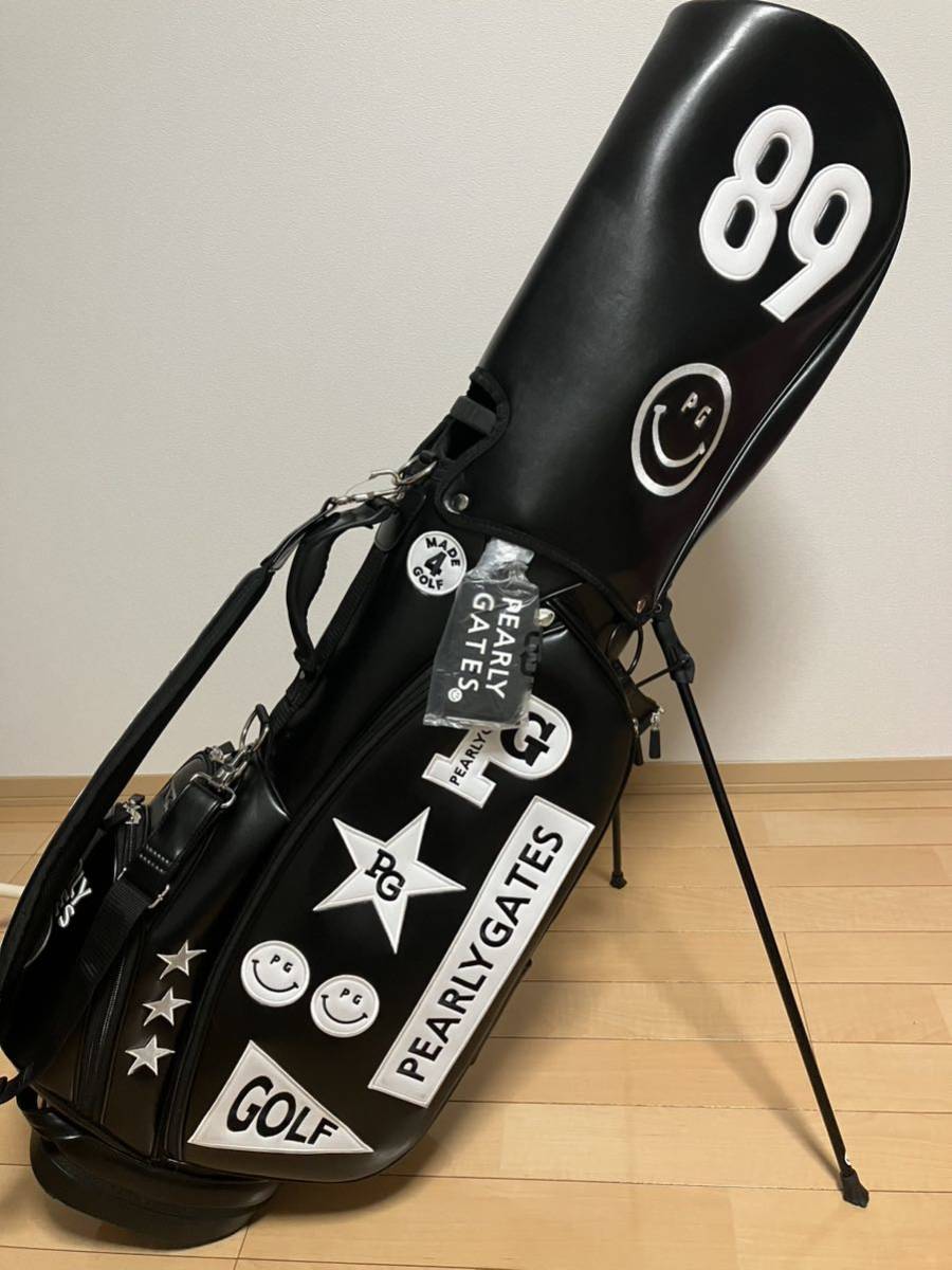極美中古 PEARLY GATES パーリーゲイツ ネットショップ限定品 スタンドキャディバッグ ＋ボアショルダー パターカバー
