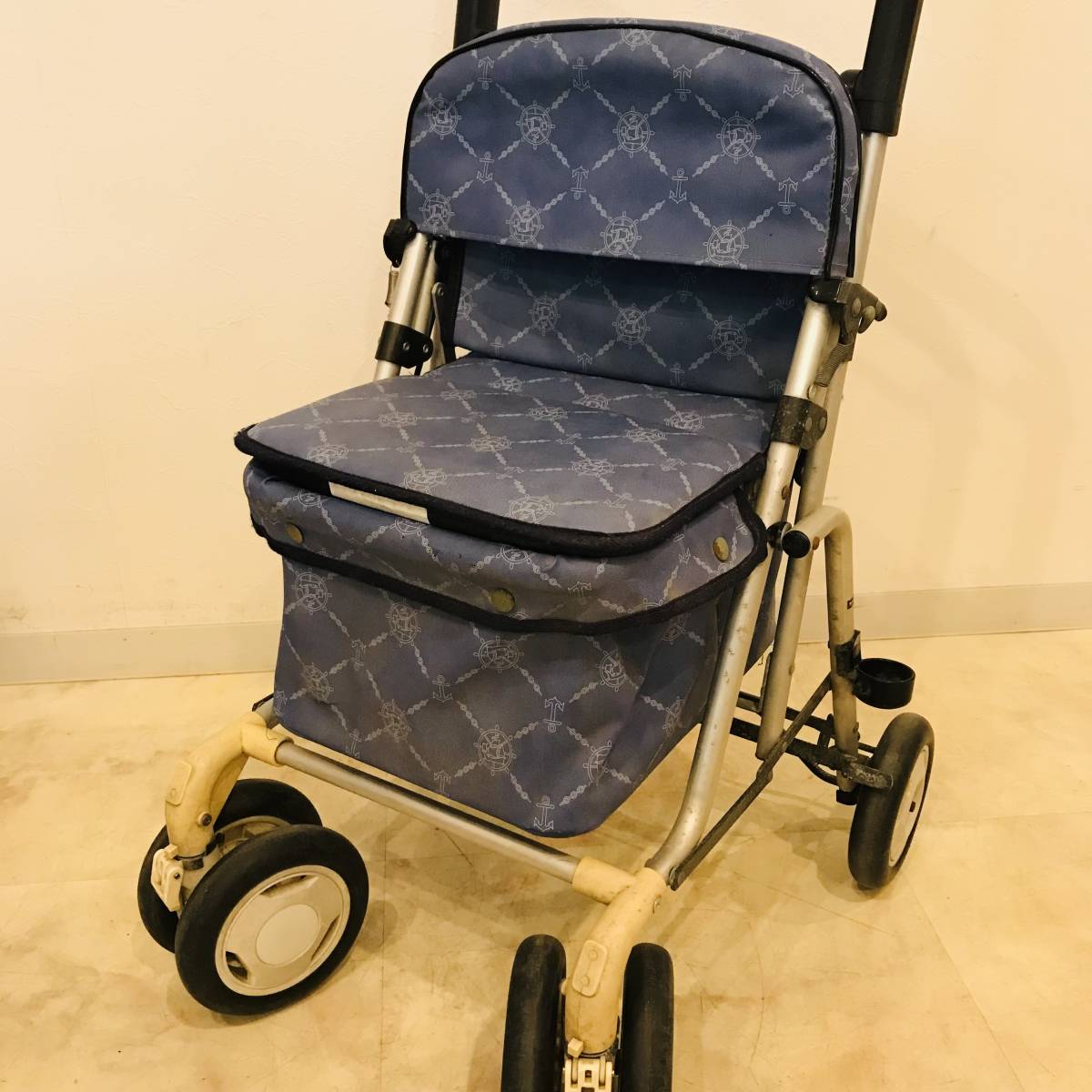 QA0168 SATSUKI サツキ シルバーカー ショッピングカート 手押し車 折り畳み 歩行補助 介護用品 検K