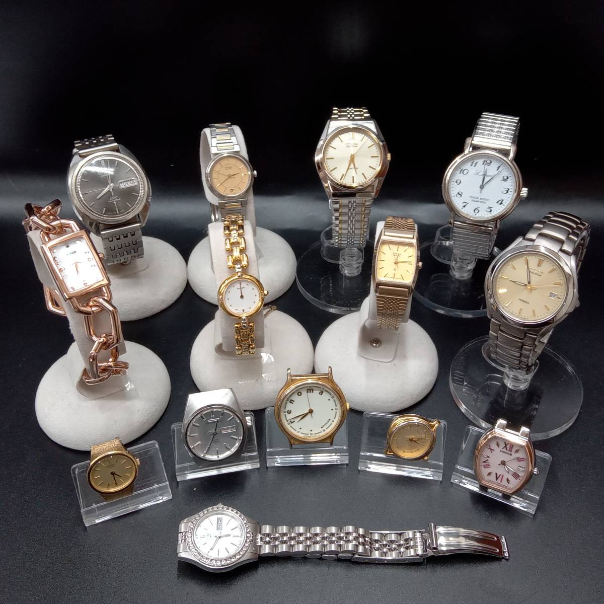 ジャンク 【国産時計14点まとめ売り！】SEIKI セイコー CITIZEN シチズン 電池式 自動巻 電波ソーラー ソーラー パーツ取り 店舗受取可