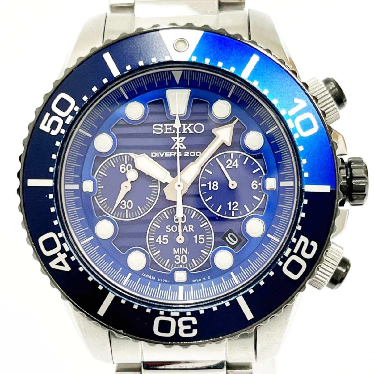 1円スタート】SEIKO セイコー V175-0AD0 プロスペックス ダイバーズ SS 