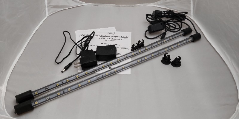 ＬＥＤ水中ライト２本セット　水陸両用　ＳＬー60　アクアリュウム　アクアテラリュウム　テトラ　観賞魚水槽用