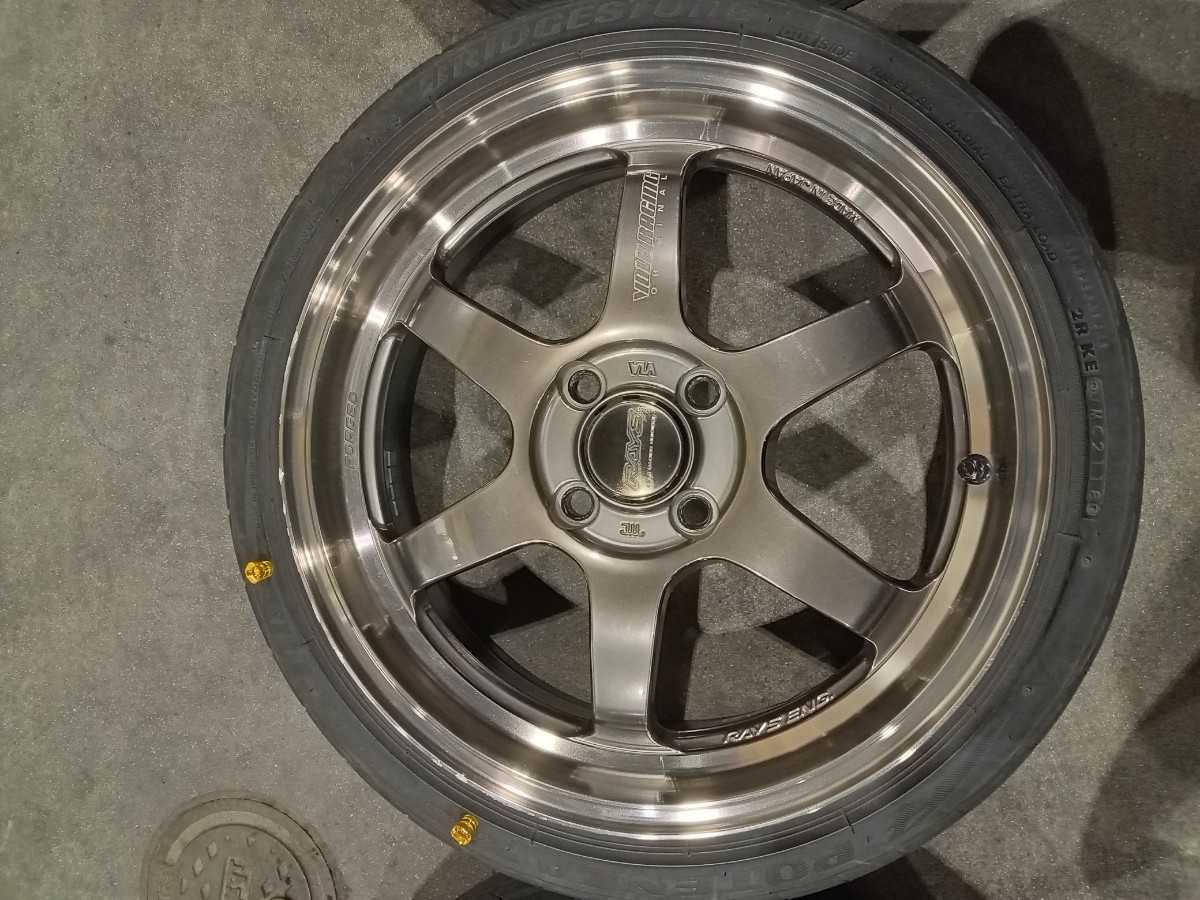 RAYS VOLKRACING TE37KCR 5.5j×16インチ +45 100-4H ブロンズ 165
