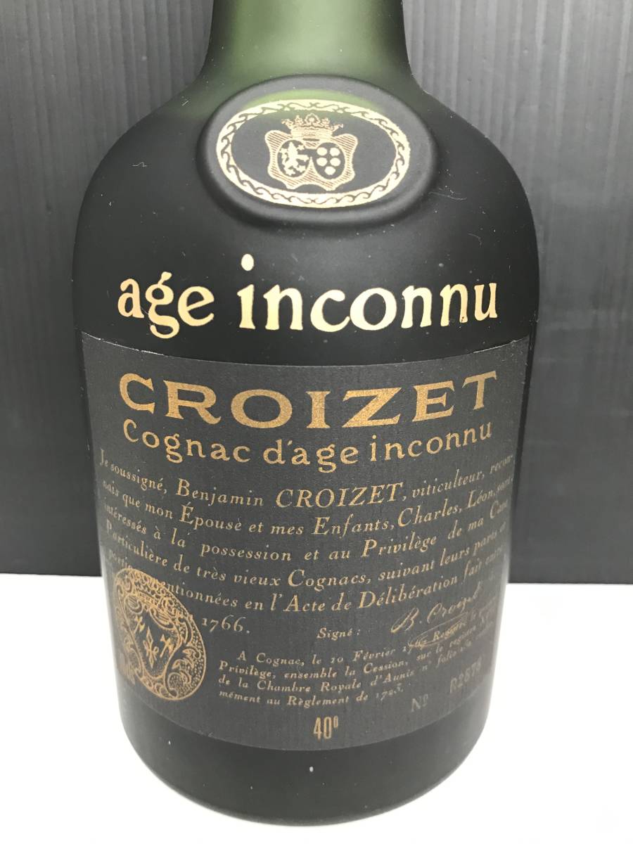 未開栓】CROIZET age inconnu クロアーゼ アージュ アンコンニュ