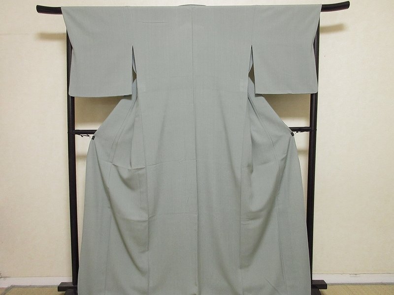 ドークブア■色無地　単衣　紬ちりめん　豆がら茶　極上の逸品　116