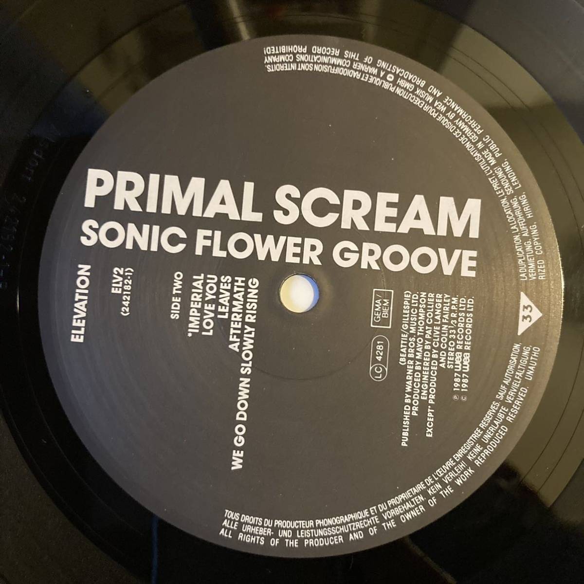 EUオリジナル Primal Scream Sonic Flower Grooveアナログ レコード LP 