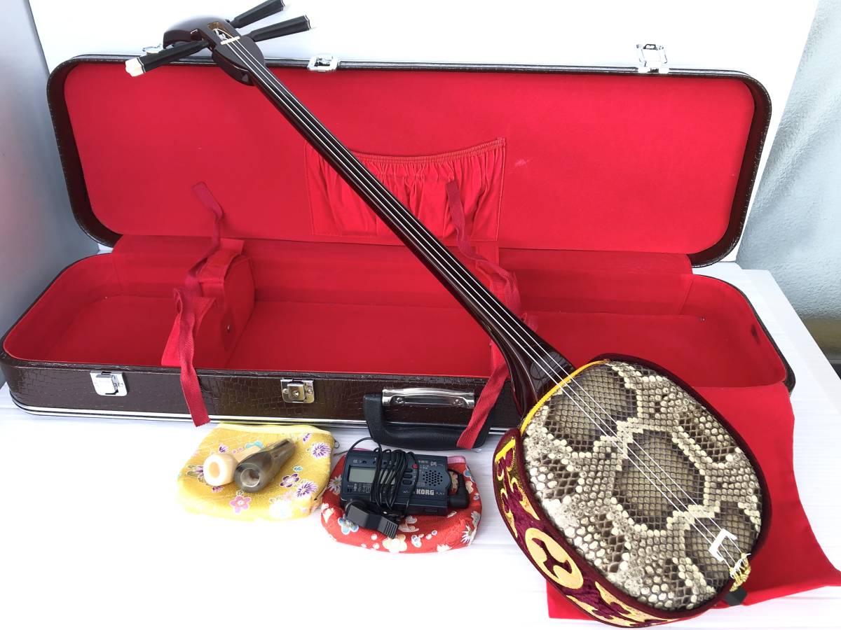 ◇和楽器 尺八 琴古流 横山蘭畝 在銘 二印 竹製 竹管 全長 54.5cm