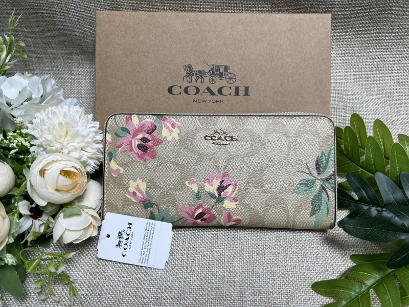 コーチ COACH 財布 長財布 シグネチャー フローラル リリィ プリント
