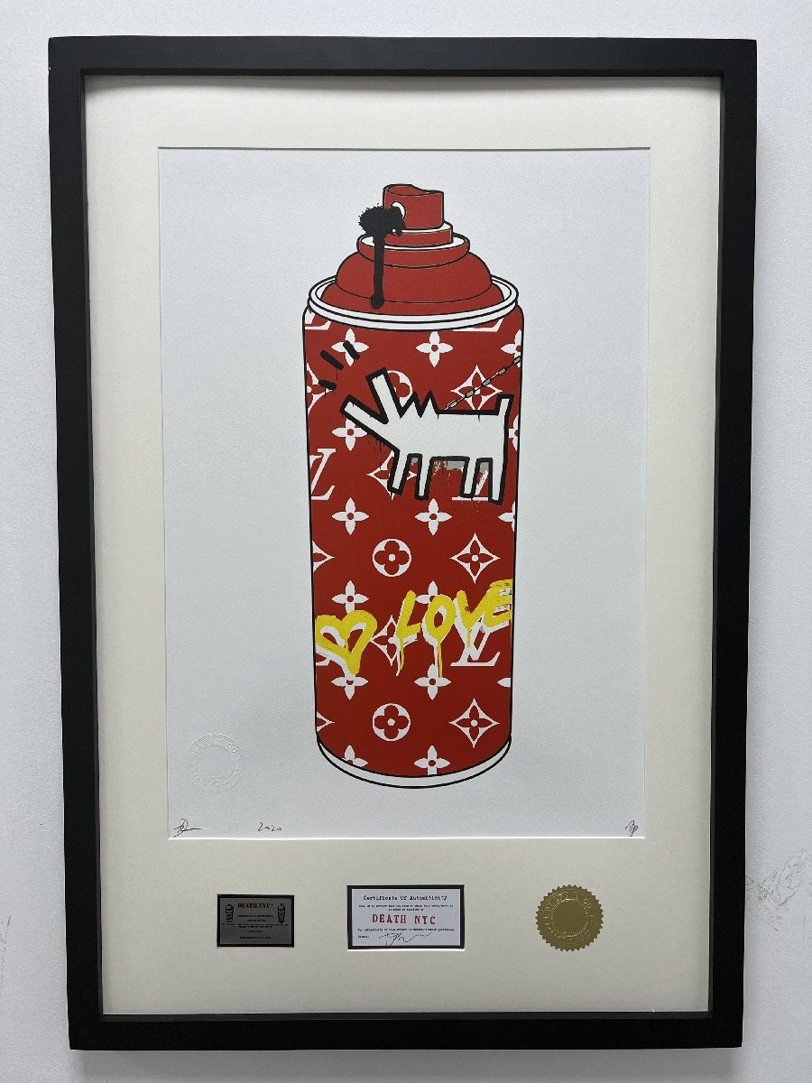 額付き DEATH NYC ルイヴィトン LV LOVE 現代アート DEATH2010