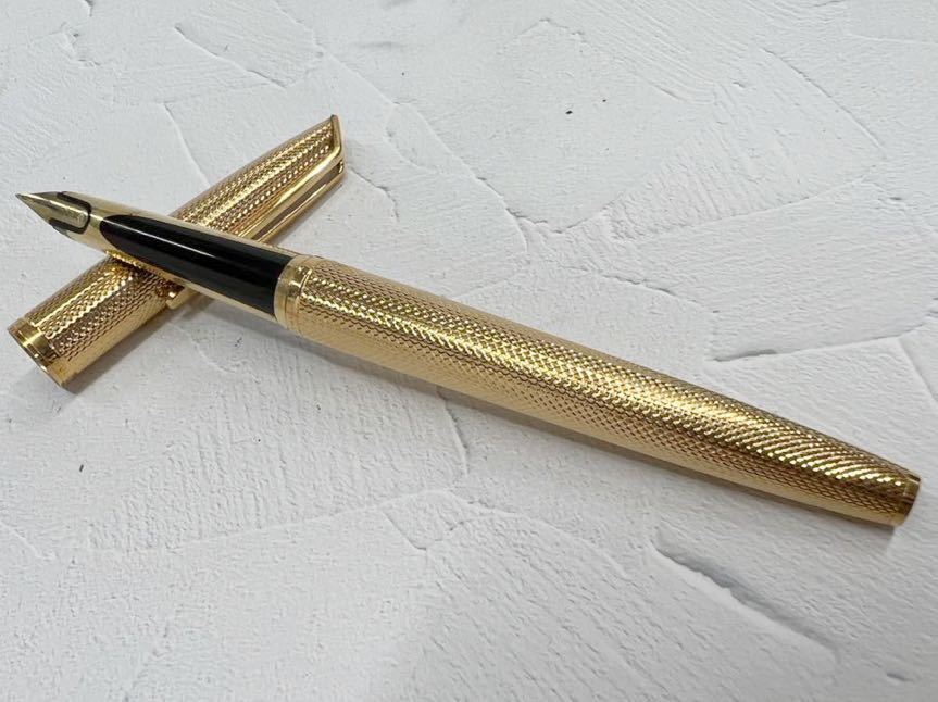 18K 750 WATERMAN ウォーターマン PLAQUE ORG 万年筆⭐︎ ○ 【ケース付き】WATERMAN ウォーターマン C/F PLAQUE OR G 18K 750