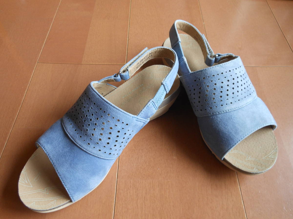 REGAL Walker リーガルウォーカー 　スエード　パンチング　ウエッジ　サンダル　24ｃｍ EEE